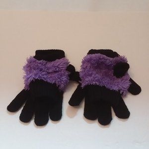 Purple Fuzzy Gloves